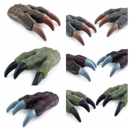 Simulation Dinosaur Claws Dinosaur Soft Claw Gloves Dragon Hands Claw Zombie Costume Halloween Werewolf Hands Soft Rubber