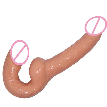 Telescopic Dildo Lesbian Vibrator Strapless Strap on For Women Double heads G Spot Vibrating Vagina Prostate Massager Sex Toys