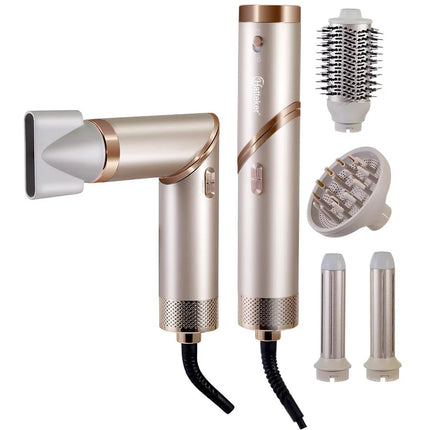 5 in 1 Handle Foldable Hair Dryer Portable Multifunctional Home Hair Dryer Negative Ion Hair Care Curling Iron Personal Styling
