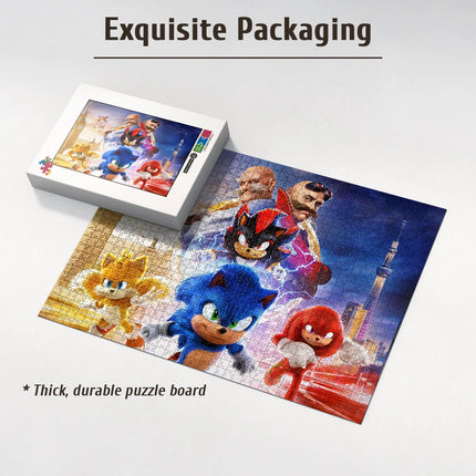 Sonic the Hedgehog Jigsaw Puzzle 108/200/300/500/1000 Pieces Wooden  Puzzle High Quality Gift Fun Party Game