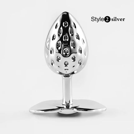 1pcs, Strawberry shaped metal anal plug, butt plug, dildos, adult women toys, adult men toys, adult pleasure, sexual wellness