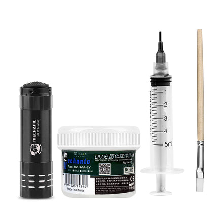 MECHANIC UVH900-LY 100g UV Curing Solder Mask Ink Soldering Paint Oil Flux Prevent Corrosive Arcing for BGA PCB Motherboard