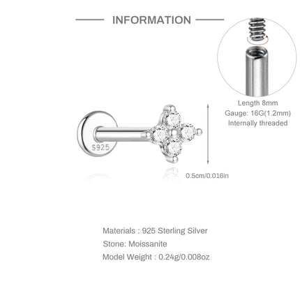 Aide Mini 2/3/4mm Moissanite Earring For Women 925 Sterling Silver Earring INS Trend Wedding Ear Studs Jewelry Brincos de Pratas