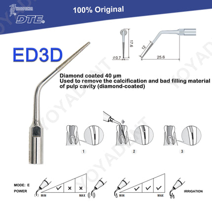 Woodpecker Tips DTE Dental Ultrasonic Endo Scaler Tips Scaling Tips Fit EMS UDS NSK SATELEC Scaler Handpiece Dentistry Tools