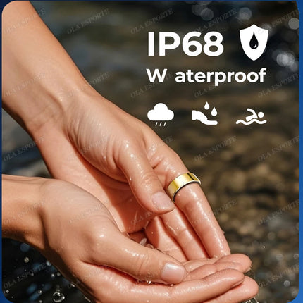 R09 Smart Ring Men Women with Charging Case,Heart Rate Blood Oxygen,Skin Temperature Monitor,5ATM Waterproof For Android iOS New