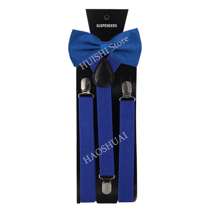 Hot Sale Suspenders Bowtie Sets Mens Women Boys Party Wedding Y-Back Shirt Braces Butterfly Belt Bow Tie Suit Accessories Gift