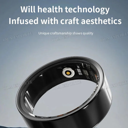 2026 Smart Ring Blood Pressure Heart Rate Sleep Monitoring Smartring IP68 & 5ATM Waterproof Multi-sport Mode Smartring Man Women