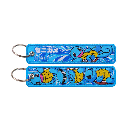 Japanese Anime Elf Monsters Keychain for Cars Backpack Key Holders Embroidery Keyrings Key Tag Jet Tag Accessories Gifts 1pcs