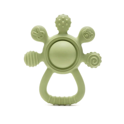 Baby Silicone Teether Rattle Toys BPA Free Palm Design Chewing Toy for Infants Newborn Gifts Easy to Grip Babies Teething Toys