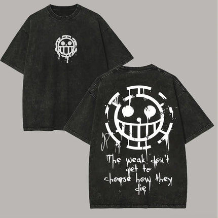Unisex Printed Short Sleeved T-shirt, Distressed Washed Cotton Short Top, 2026 Summer Millennium Street Style Loose Casual Unise