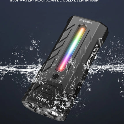 5200lumens Innovative Powerful Flashlight Portable LED Flashlight with Magnetic Torch, Perfect for Hiking Camping Adventures