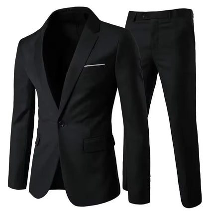 Suits For Men Wedding 2 Pieces Set Elegant Jackets Pants  Blazers Slim Fit Formal Outfit Fashion Business Classic 2025 Costume