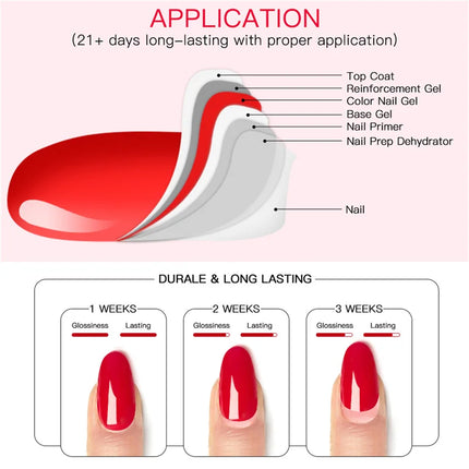 6pcs Pink Red Glitter Gel Nail Polish Set Silver Auroras Glitter Semi Permanent Soak Off UV Gel Varnish Nail Supplies DIY Decor