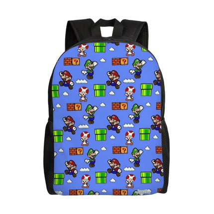 3D Printing M-Marioed Backpacks for Boys Girls Cartoon Yoshi College School Travel Bags Men Women Bookbag Fits 15 Inch Laptop