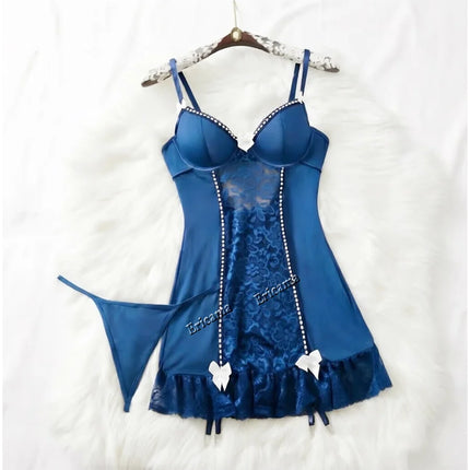 Fancy Lace Sexy Lingerie Set Women's Sexy Underwear g-String garter Hot Skirt Ensemble Outfits Erotic Bra set Erotic Underwear