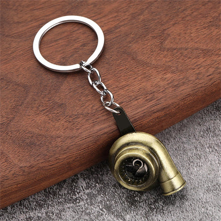 Creative Speed Gearbox Keychain Gear Head Pendant Keyring for Car Key Turbo Hub Brake Disc Charms Shock Absorber Keys Holder