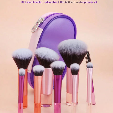 10Pcs/Bag Mini Makeup Brush Set Powder Eyeshadow Foundation Blush Blender Concealer Beauty Makeup Tools Brush Professional
