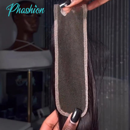 Phashion 4x6 2X6 Real HD Lace Only Deep Parting Straight Hair Ultra-thin Swiss Lace Closure Tiny Knots 100% Human Hair On Sale