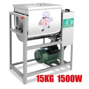 15kg Commercial Dough Mixer Electric Flour Mixer Stirring Mixer Suitable for Pasta Bread Dough Kneading Electric Blender 1500w