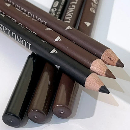 Black Brown Color Eyeliner Eyebrow Makeup Pencil 2 in 1 Waterproof Natural Lasting Matte Brow Pen Easy To Wear Eyes Cosmetics