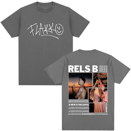 Rapper Rels B A New Star Album Merch T-shirt Men Women Clothing Fashion Hip Hop Tshirts High Quality T Shirts Streetwear