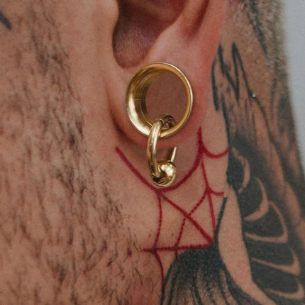 2PC/Set Stainless Steel Round Ear Gauges Plugs Expander Ear Hangers Tunnel Piercing Women Body Jewelry Stretcher Studs