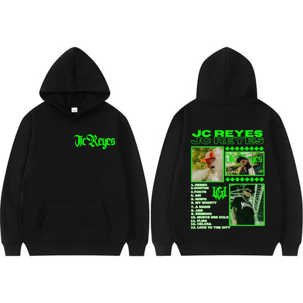 Rapper Jc Reyes Album Tour 2025 Double Sided Print Hoodies Men's Fashion Vintage Hip Hop Hoodie Long Sleeve Oversized Sweatshirt