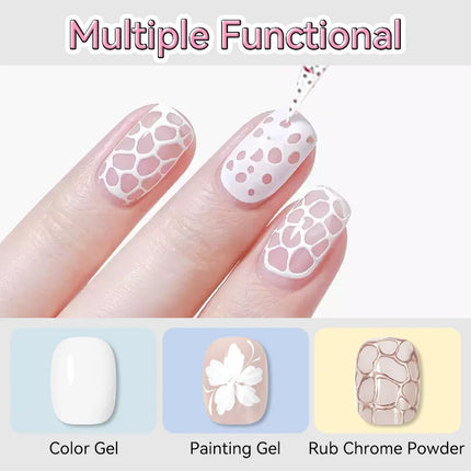 New Pretty 5ml Poke Poke Nail Art Gel Glue Black White Wave Texture Nail Painting Art Gel Soak Off UV LED Varnish 2026 Hot