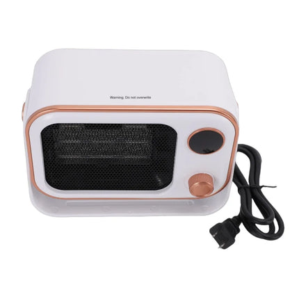 1200W PTC Ceramic Desktop Heater Quiet Quick Heating 2 Speed Settings Overheat Tip Over Safety Indoor