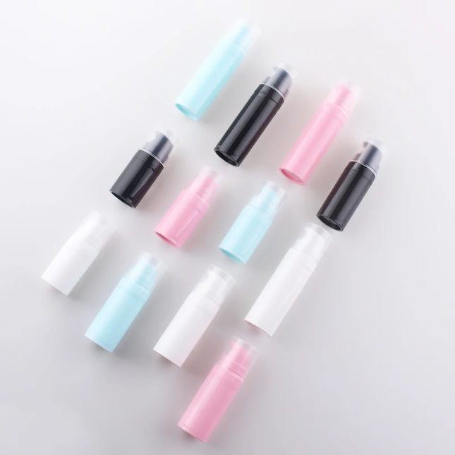 10/20/50/100Pcs 5ml 10ml 15ml Travel Cream Pump Bottle Serum Refillable Bottle PP Airless Foundation Packaging Cosmetic JX50401