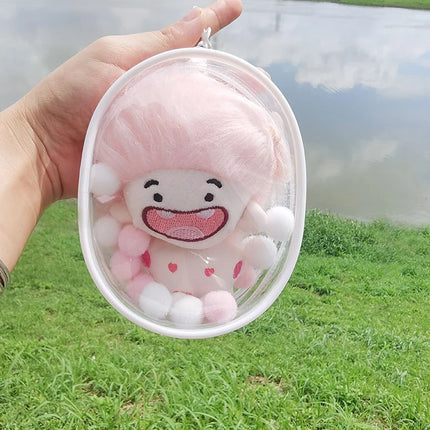 2023 Plush Doll Storage Pouch Transparent Mystery Box Storage Fashion Thicken Keychain Bag Classic Cute Doll Bag Keychain Wallet
