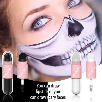Halloween Lip Gloss Set, 3-Piece Non-Stick Shiny Lipstick, Glittery Purple and Black Lip Colors, Long-Lasting, Non-Transfer