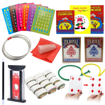 Magic Toys Simple for Beginners Silk Scarves Disappear Self Elevating Rod Magic Knife Mouth Spitting Paper Performance Props TMZ