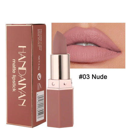 6 Colors Nude Matte Lipstick Waterproof Velvet Lipsticks Sexy Red Brown Pigments Makeup Long Lasting Profissional Lips Cosmetics