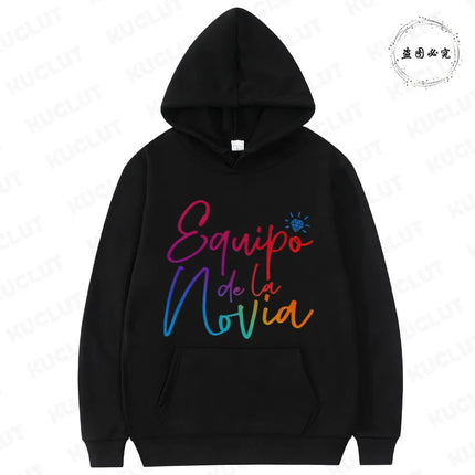 Women's Bachelorette Sweatshirts: Spanish Girls Single Farewell Pullover Hoodies, Future Bride & Bridesmaid for Bridal Shower