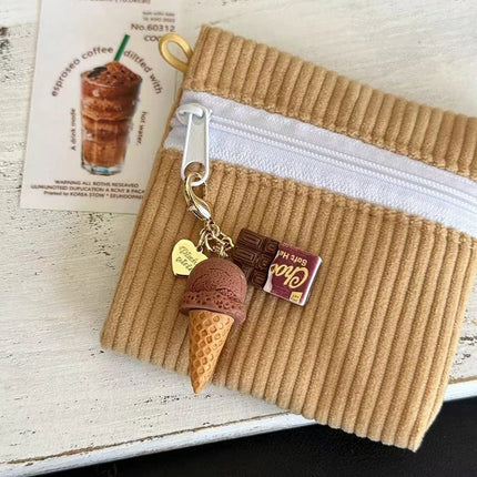 1PC Creative Unique Doughnut Bread Coffee Phone Charm Strap Pendant Lanyard Simulated Food Toys Keychain Bag Accessories Gift