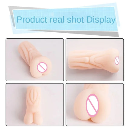 Male Masturbator Realistic Vagina Anal Blowjob Portable Masturbation Cup Soft Real Skin Pocket Pussy 18+ Erotic Sex Toys for Men