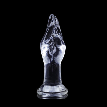 Clear Black Huge Hands Finger Fist Anal Plug 24CM Anus Prostate Massage Big Butt Plug Masturbation Sex Toys For Women Men Gay
