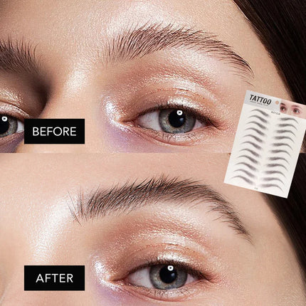 4D Hair Like Eyebrows Makeup Waterproof Eyebrow Tattoo Sticker Long Lasting Natural Fake Eyebrow Stickers Cosmetics 10 pairs 1PC
