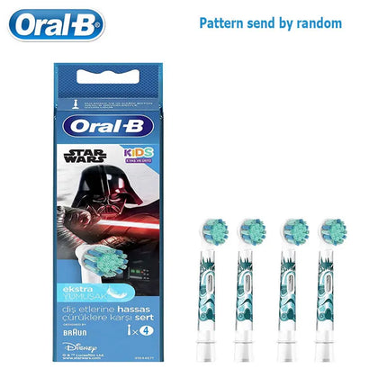 Oral B EB10 Kids Electric Toothbrush Replacement Heads Tiny Round Head Soft Bristle Teeth Cleaning Brush Refill Spiderman Frozen