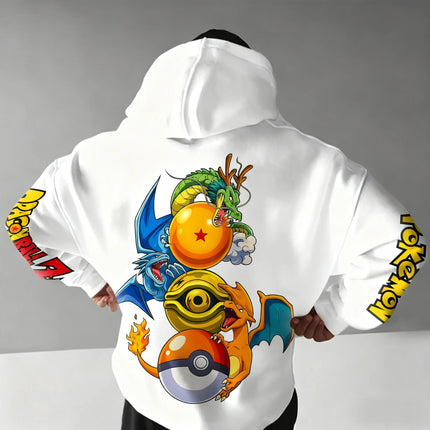 Dragon Ball Animation Printed Zipper Hoodie 2025 Men's and Women's Autumn/Winter New Style Harajuku Plus Size Trendy Casual Top