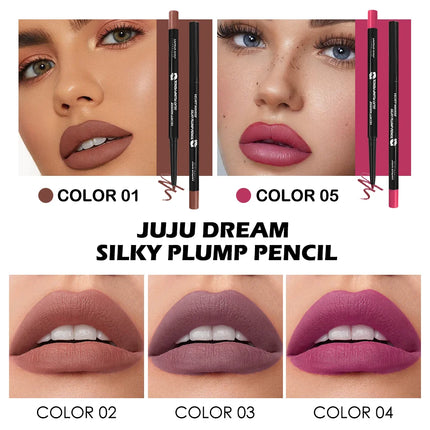 Waterproof Matte Lipliner Pencil Red Contour Tint Lipstick Long Lasting Non-stick Cup Moisturising Lips Makeup 5 Colors