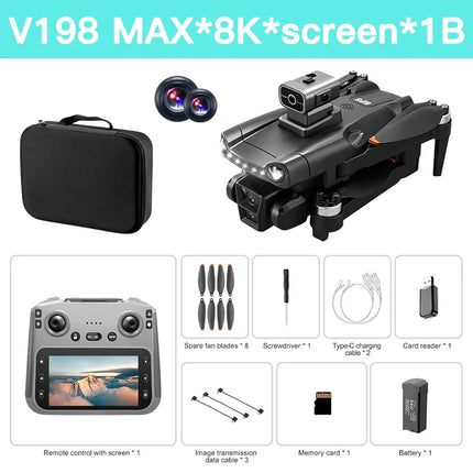 Lenovo V198 MAX GPS Drone 8K Profesional 4K HD Camera  Brushless Laser Obstacle Avoidance Foldable Quadcopter Aerial Optical