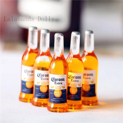 Sale 5Pcs/set  Stereo Beer Bottle Mini Corona Miniatures Food Play with Shooting Props  Dollhouse DIY Accessories