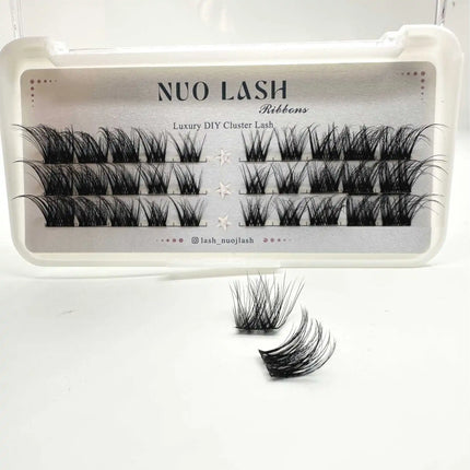 Nuo Cluster Eyelash Thin Band Natural Look Wholesale Diy Pre-cut Lash Extensions Super Soft Segment Lash Clusters Private Label