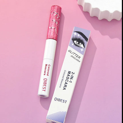2 in 1 shiny mascara, light texture, smooth application, lasting luster, natural makeup effect