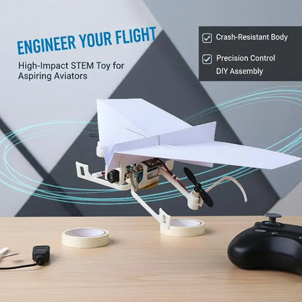 Electric DIY Paper Plane Kit Powerful Motors Long Flight Time Educational STEM Toy for Children New Year Presents Science