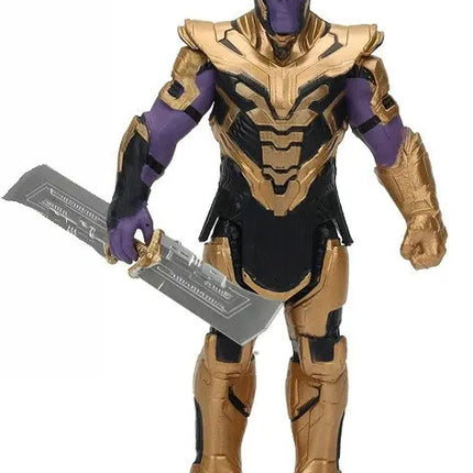 10-12CM Marvel Anime Figure Spiderman Hulk Iron Man Venom  Captain America Thanos Movable Joints PVC Dolls Toy Gift For Children