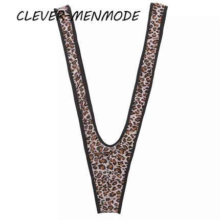 Sexy Men's Erotic Lingerie Swimsuit Straps Borat Mankini One-Piece V Sling Stretch Singlet Bodysuit Panties Stretch