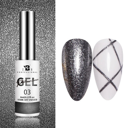AWStorG 5ML Super Silver Metallic Gel Nail Polish Metal Effect Painting Gel Chromes Varnis Semi Permanent for Nail DIY